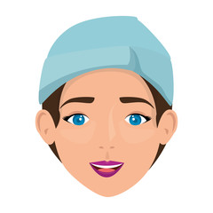 woman in towel treatment character