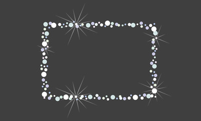 grafischer Rahmen im Pailletten Look