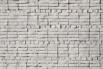 White brick wall for texture or background