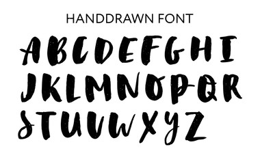 Hand drawn lettering set. Vector Alphabet. Custom Typography for Designs: Logo, for Poster, Invitation, etc.
