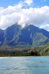 Beautiful Emerald Mountains Over Hanalei Bay