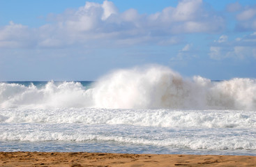 Aquatic Action on Polihale State Beach Park on Kauai