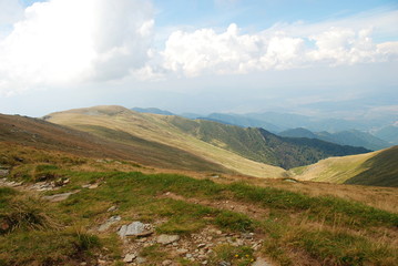 Fototapeta na wymiar Panorama of Carpathians, Fagaras Mountains of Transylvania, Romania