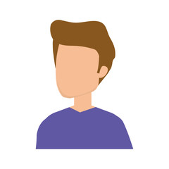 young and casual man character