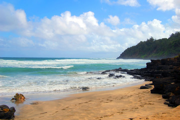 Deserted Kauai Hawaii Beach