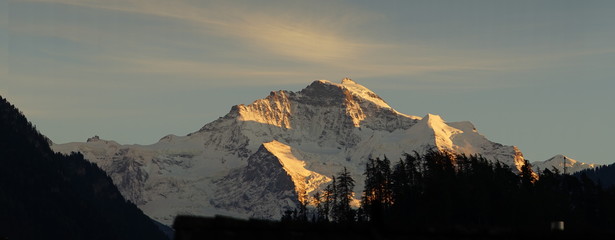 Jungfrau im Sonnenuntergang, Interlaken, 22102016