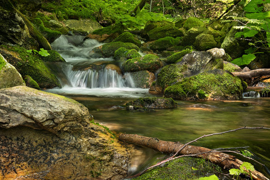 White Opava waterfall, Jeseniky mountains, Czech Republic