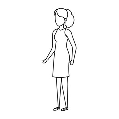 beautiful and young woman character