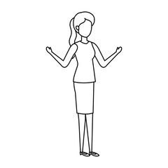 beautiful and young woman character