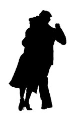 Tango Dancers Graphic Silhouette