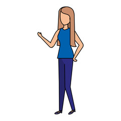 beautiful and young woman character