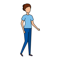 beautiful and young woman character