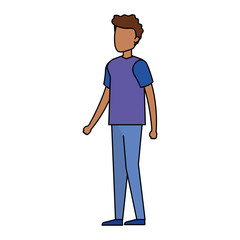 young and casual man character