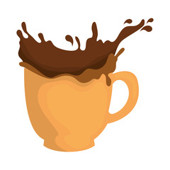 delicious coffee cup splashing