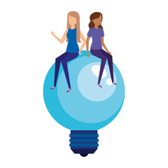 bulb light idea with mini women