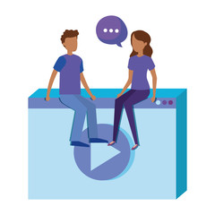 media player with mini people