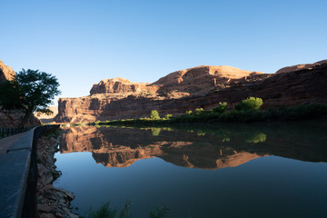 Colorado River reflections in Utah USA