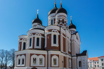Fototapeta na wymiar Aleksander Nevski katedraal in Tallinn