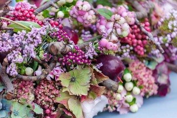 Pink  flowers background