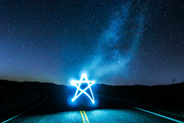 Shooting Star And The Milky Way