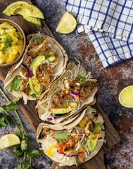 Chicken Tacos with Mango Salsa