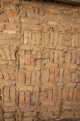 Brick and mud wall, Old Town Tashkent, Uzbekistan