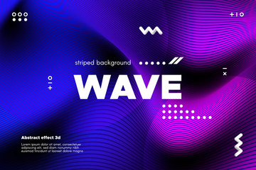Ripple of Flowing Lines Concept. 3d Abstract.
