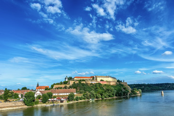Fototapeta na wymiar Novi Sad, Serbia - June 25, 2018: Petrovaradin fortress in Novi Sad.
