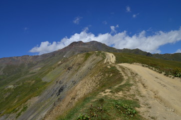 Fototapeta na wymiar mountain landscape with road