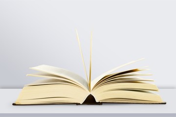 Open book isolated on background