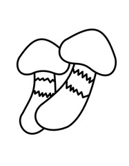 松茸模様2本(線画)