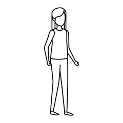 beautiful and young woman character