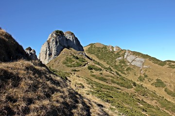 Amazing mountains landscape during fall season. 
