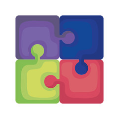 puzzle pieces isolated icon