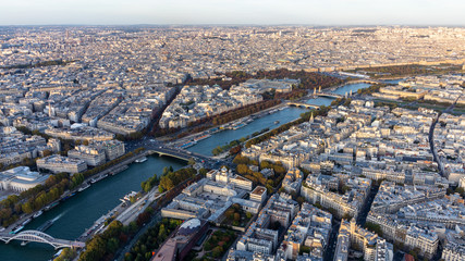 Paris cityscape from Eiffel Tower