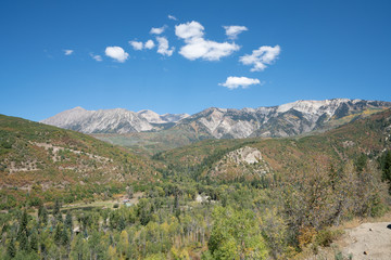 Kebler Pass in Autumn near to Crested Butte Colorado USA