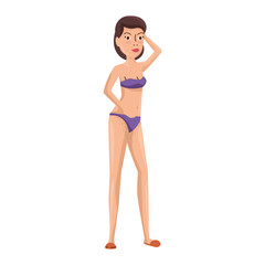 woman in bikini character