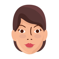 beautiful and young head woman