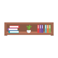library shelf isolated icon