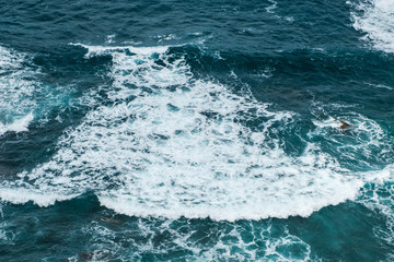 Fototapeta na wymiar ocean waves aerial, seascape from above
