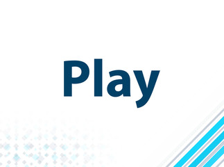 Play Modern Flat Design Blue Abstract Background