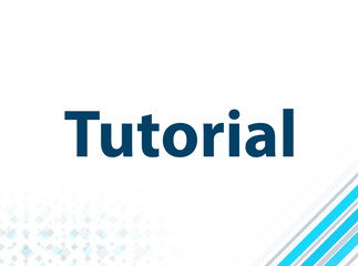 Tutorial Modern Flat Design Blue Abstract Background