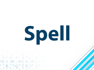 Spell Modern Flat Design Blue Abstract Background
