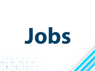 Jobs Modern Flat Design Blue Abstract Background