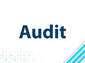 Audit Modern Flat Design Blue Abstract Background