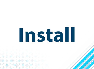 Install Modern Flat Design Blue Abstract Background