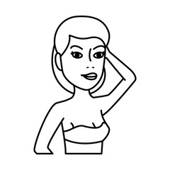 woman in bikini character