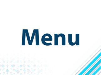 Menu Modern Flat Design Blue Abstract Background
