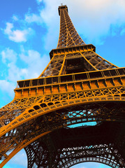 Eiffel Tower close up, Paris, France