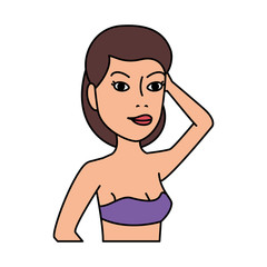 woman in bikini character
